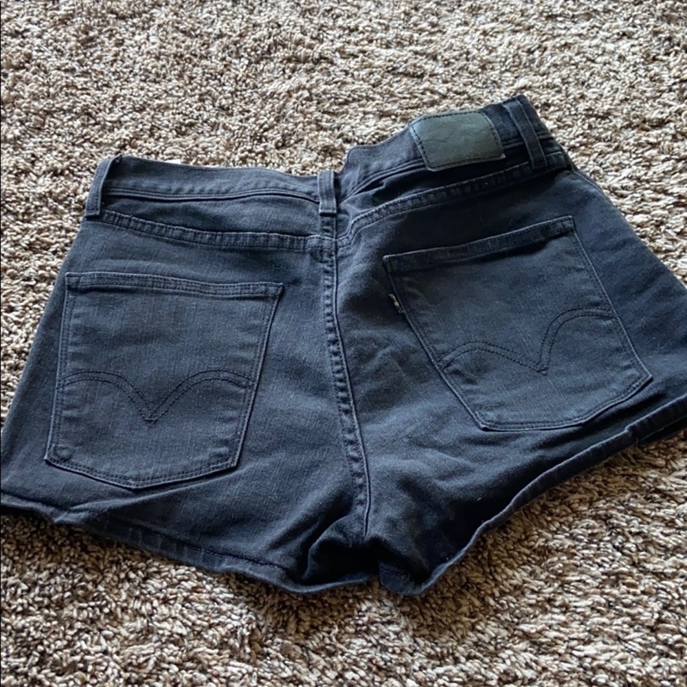 COPY - Black Denim High Rise Levi’s Shorts